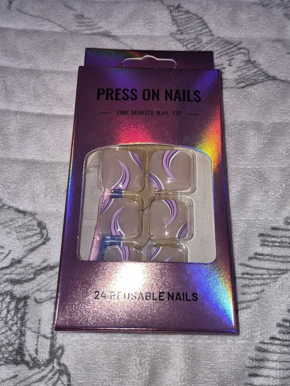 Press On Nails - Pink Wave Reusable Nail Tips
